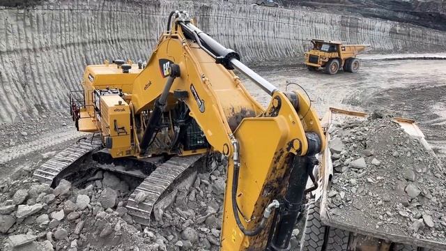 Amazing Caterpillar 6015B Excavator Loading Caterpillar 775E Dumpers -Sotiriadis Mining Works