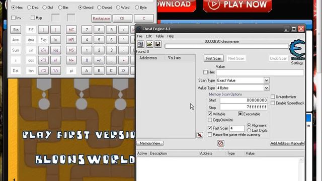 Cheat Engine on a Flash Game through Google Chrome смотреть онлайн