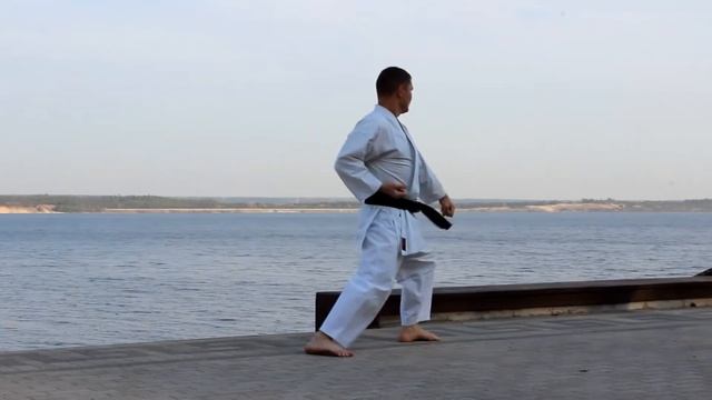 Ката Тайкиоку шодан под музыку. ALMAZ каратэ клуб.(Учебное пособие, shotokan kata taikyoku shodan) смотреть онлайн
