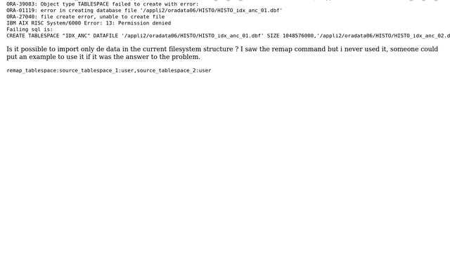 Databases: Importing Oracle database from dump where source db filesystem has changed смотреть онлайн