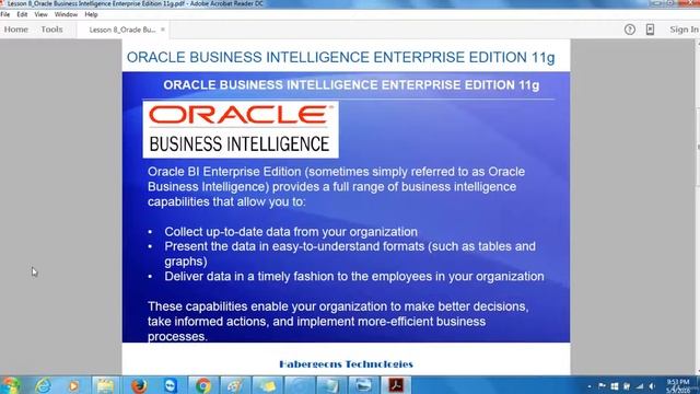 What is Oracle Business Intelligence Enterprise Edition 11g - Data warehousing and OBIEE смотреть онлайн