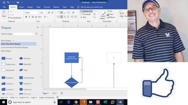 How To Draw Basic Flowchart Diagram In Microsoft Visio