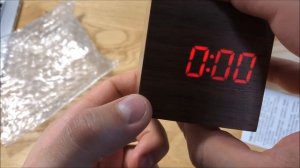 Часы, будильник - Деревянный Куб с термометром