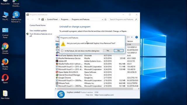 Uninstall Sophos Virus Removal Tool on Windows 10 смотреть онлайн