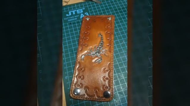 Браслет на руку. Резьба по коже, карвинг, акрил. Скорпион. СКСтиль. смотреть онлайн