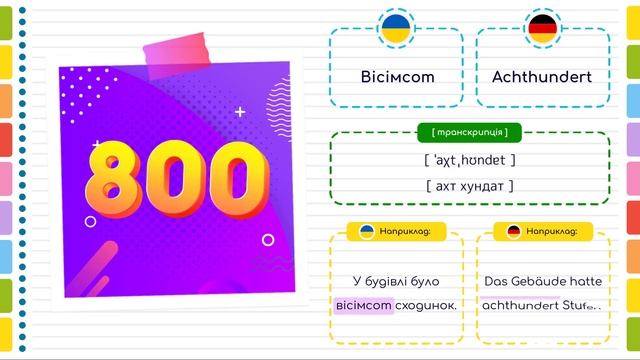 Числа більше 100 німецькою мовою. Німецька мова для початківців. смотреть онлайн