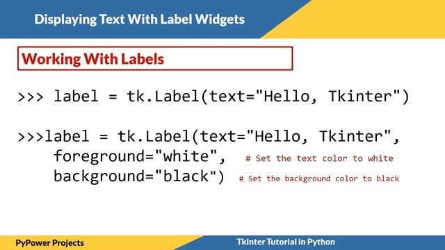 Labels in TKinter | Tkinter Python Tutorial | PyPower смотреть онлайн