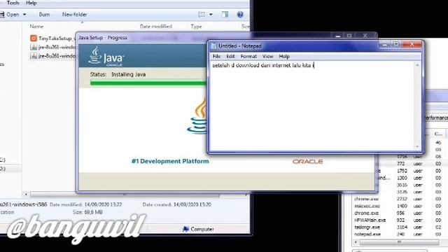 Cara install java ke Windows 7 32-bit смотреть онлайн