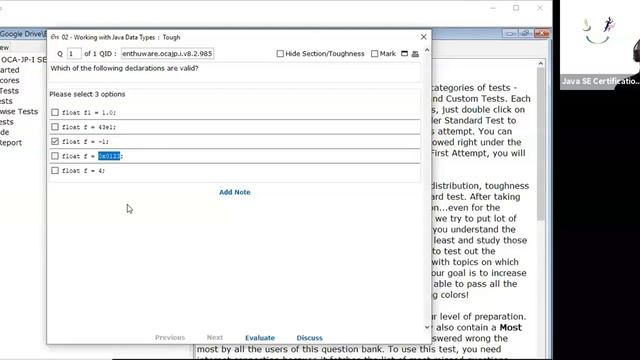 Java 8 OCA (1Z0-808) - Java Data Types (Enthuware sample questions) смотреть онлайн