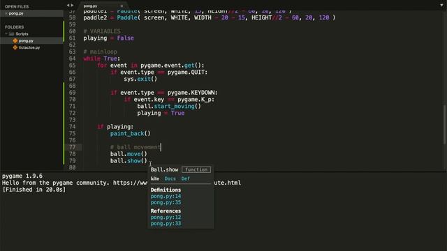 Pong Using Python and Pygame (Part 2) | Adding Movement to Ball and Paddles смотреть онлайн