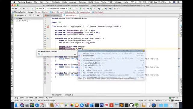 Android Kotlin SeekBar Tutorial смотреть онлайн