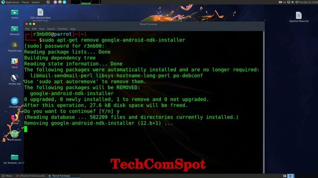 How to remove ndk-bundle with terminal on Parrot Security Linux смотреть онлайн