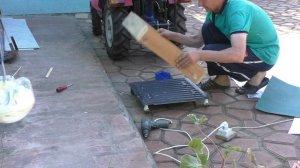 Летний душ .Солнечный обогреватель .