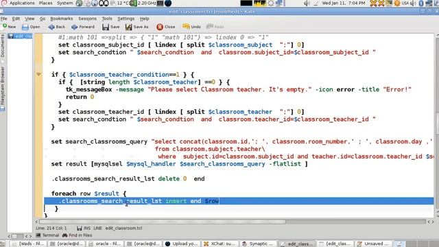 Tcl/Tk/MySQL Example:School Registration:Lesson8:Edit Classroom. (English Version) смотреть онлайн