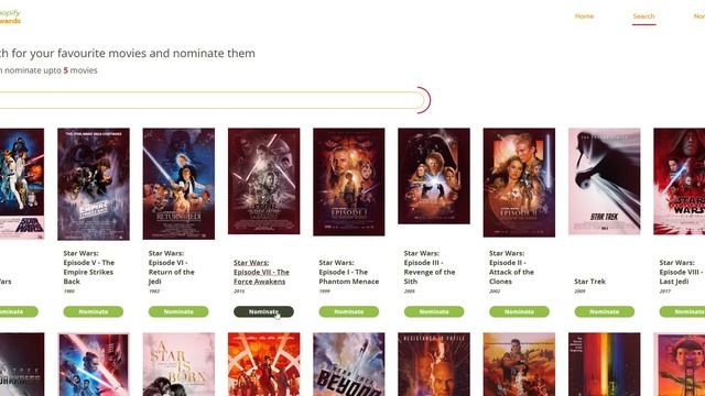 Shopify Movie App made with React смотреть онлайн