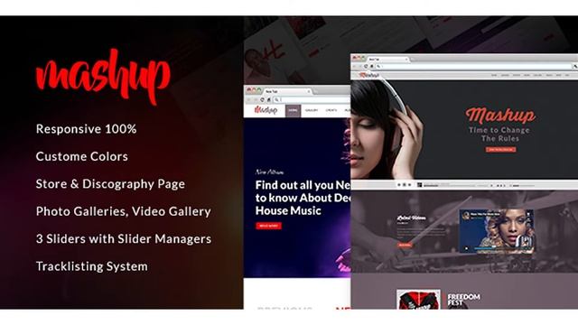 MashUp | Music | Band | DJ WordPress Theme | Themeforest Website Templates and Themes смотреть онлайн