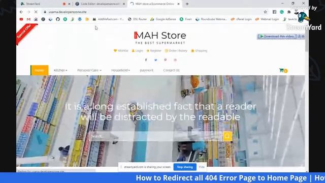 How to Redirect all 404 Error Page to Home Page through .htaccess file смотреть онлайн