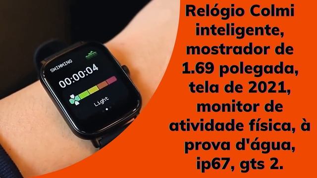 ? RELÓGIO COLMI, relógio inteligente, mostrador de 1 69 polegada, tela de 2021, monitor de atividad смотреть онлайн