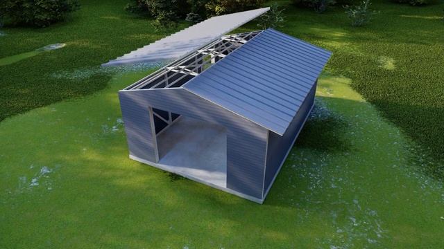 теплый гараж из сэндвич-панелей монтаж смотреть онлайн