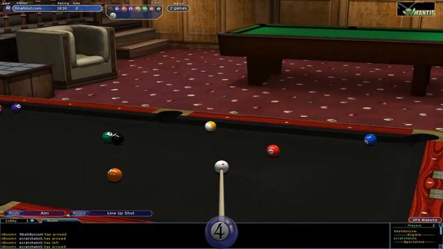 Virtual Pool 4 Online New Hard Times table colour смотреть онлайн