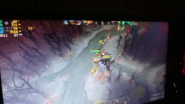 Dota2 FPS test Intel G4560 + Intel HD Graphics 610 смотреть онлайн