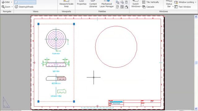 Autocad Mechanical: Making Viewports from Objects смотреть онлайн