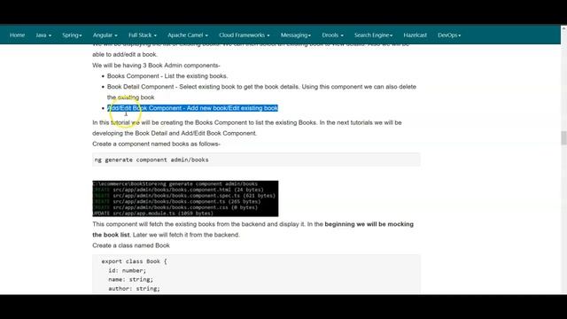 FullStack E-commerce Website - Online Book Store using Angular 8 + Spring Boot- List Existing Books смотреть онлайн