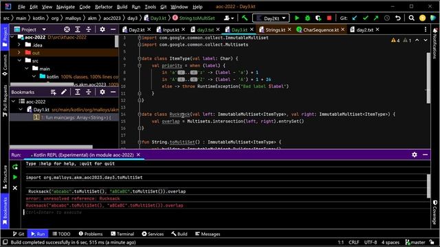 Give me multisets or give me death (Advent of Code 2022 day 3, Kotlin) смотреть онлайн