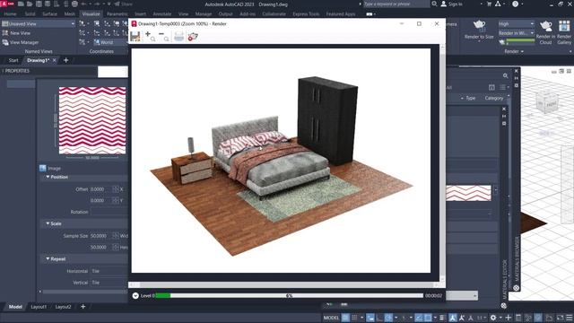 AutoCAD Bedroom Furniture Set 01 Speed Modeling смотреть онлайн