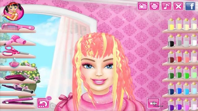 Игра "Прическа для Барби" смотреть онлайн