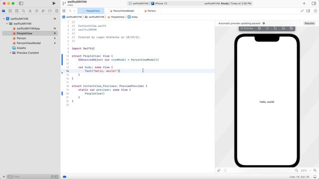 SwiftUI MVVM Tutorial: Simple Example with ObservableObject смотреть онлайн