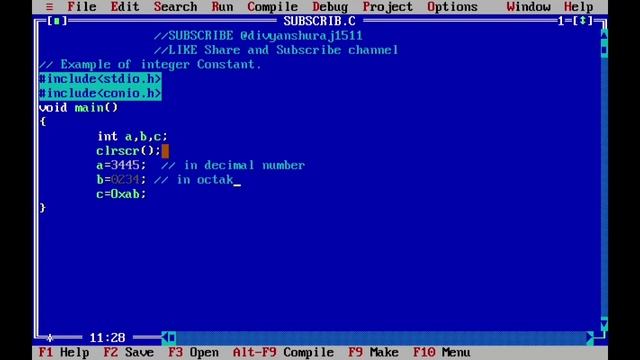 Write a program to explain the integer Constant || C++ || Turboc ||Explanation of Above Descriptio смотреть онлайн
