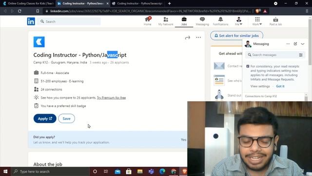 Coding Teacher Required | For Python & JavaScript| B.Tech students Eligible смотреть онлайн