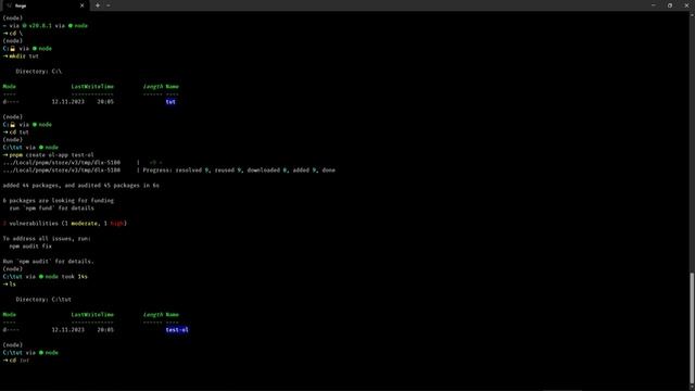 Создание приложения на OpenLayers. Установка NodeJS