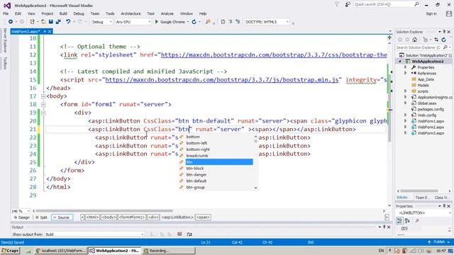 ASP.NET Web Forms - Bootstrap Glyphicons in LinkButton смотреть онлайн