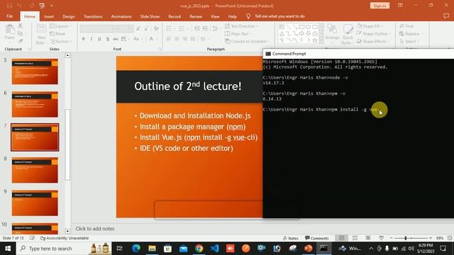 Installation of Node and Vue CLI | Vue 3 Tutorial 2023 (Urdu/Hindi) смотреть онлайн