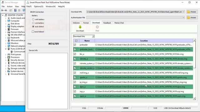 Tutorial Flash Infinix Note 12 2023 (X676C) via SP FlashTool смотреть онлайн