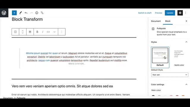 What is Block Transform Feature in WordPress Block Editor ( Gutenberg )? смотреть онлайн