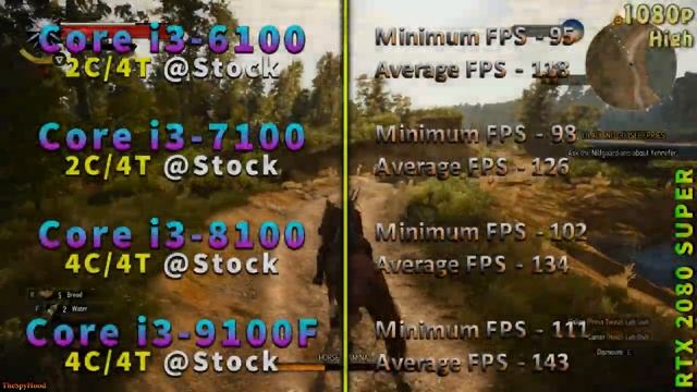 Core I3 6100 Vs Core I3 7100 Vs Core I3 8100 Vs Core I3 9100F | PC Gameplay Benchmark Test