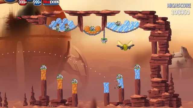 Angry Birds Star Wars II B5-11 Revenge of the Pork 3 Star Walkthrough смотреть онлайн