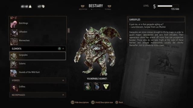 BESTIARY: Gargoyles (Witcher 3 In-Game Lore Read Aloud) смотреть онлайн
