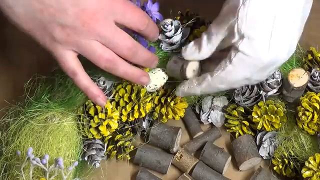 DIY весенний солнечный летний венок /Spring Summer wreath of cones / Sommerkranz aus Zapfen смотреть онлайн
