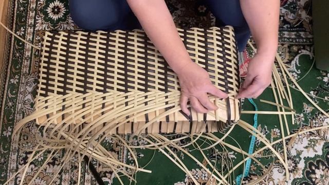 Плету сундук ротангом, впервые!