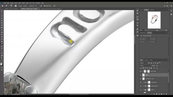 Jewelry retouching action