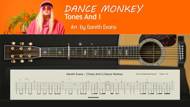 Dance Monkey (Tones And I) | Fingerstyle Guitar Tab | Arr. by Gareth Evans смотреть онлайн