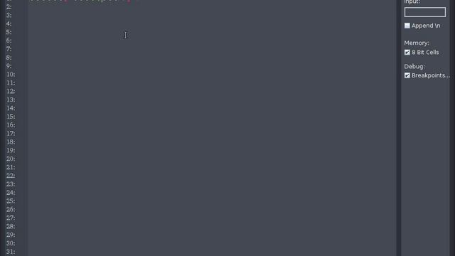 Community showcase: brainfuck IDE with syntax highlighting and powerful debugger смотреть онлайн