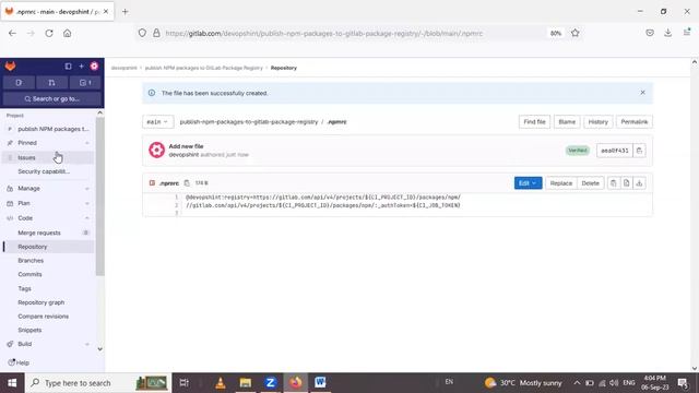 Publish NPM Packages to GitLab Package Registry using GitLab CI | GitLab Package Registry Tutorials смотреть онлайн