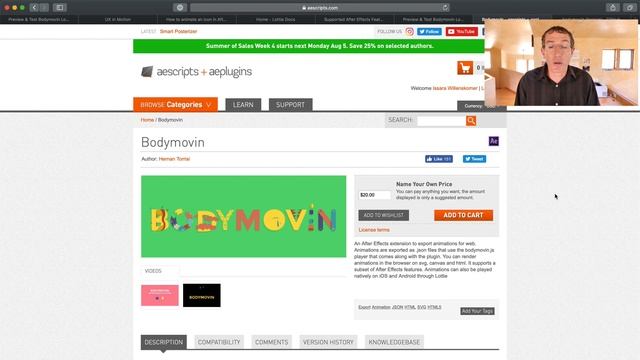 How to export using Bodymovin to Lottie from After Effects смотреть онлайн