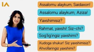 Приветствия | Диалог | Урок 3 | Узбекский язык для начинающих