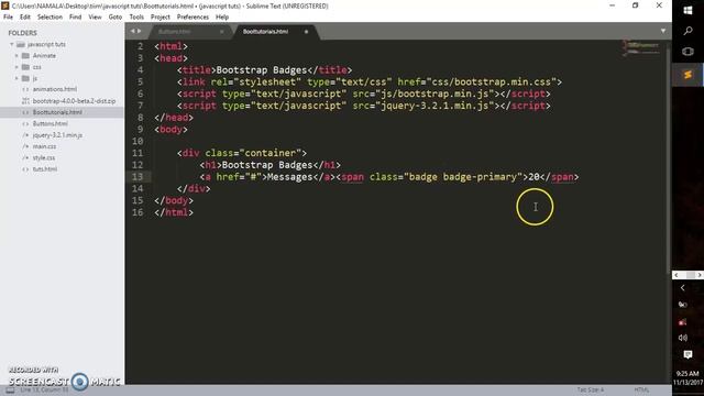 How to create Badges Using Bootstrap смотреть онлайн